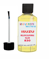 Touch Up Paint For ISUZU ISUZU ( OTHERS ) MELLOW (CALIFORNIA) YELLOW Code 830 Scratch Repair