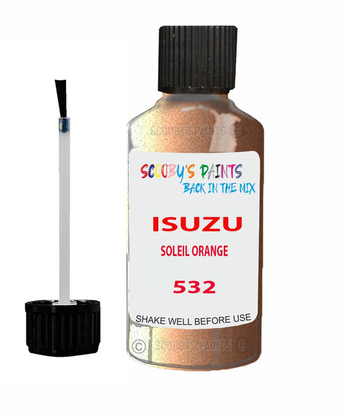 Touch Up Paint For ISUZU ISUZU ( OTHERS ) SOLEIL ORANGE Code 532 Scratch Repair