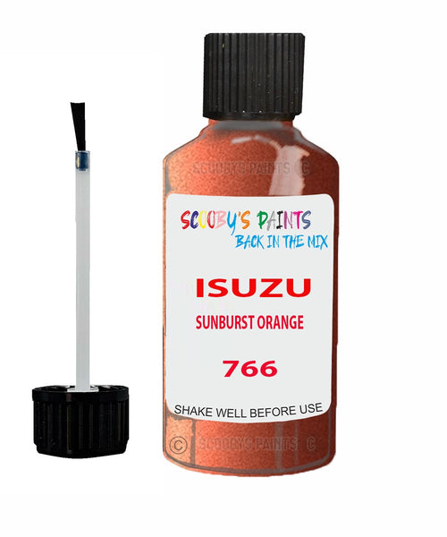Touch Up Paint For ISUZU ISUZU ( OTHERS ) SUNBURST ORANGE Code 766 Scratch Repair
