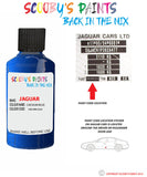 jaguar xj caesium blue paint code location sticker plate 1av touch up Paint