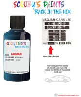 jaguar xf indigo blue paint code location sticker plate jjx touch up Paint