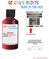 jaguar xf radiance red paint code location sticker plate chb touch up Paint