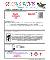Jaguar F-Type Etheral Silver Mwr Health and safety instructions for use