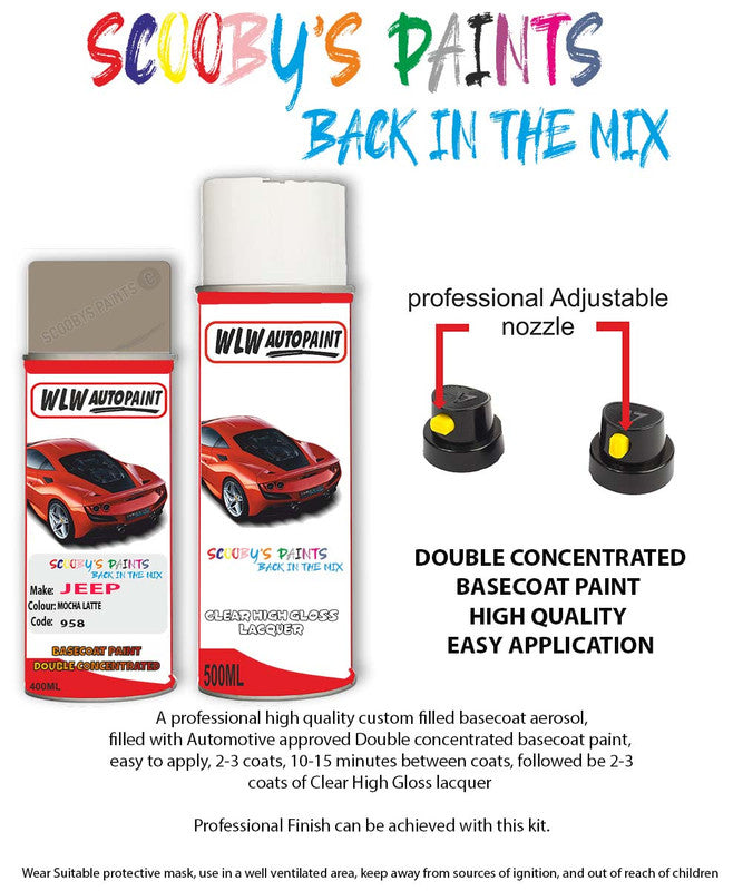 Paint For Jeep Cherokee Mocha Latte 958/Pta/ Aerosol Spray Paint Rattl ...