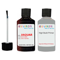 jaguar xfr black cherry code 2045 touch up paint with anti rust primer undercoat