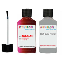 jaguar xj carnelian red code caj touch up paint with anti rust primer undercoat