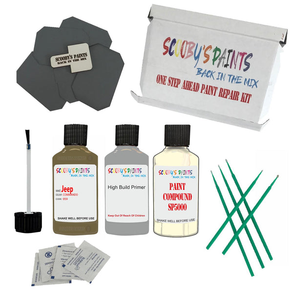 Paint For JEEP COMMANDO Code 959 Touch Up Paint Detailing Scratch Repair Kit