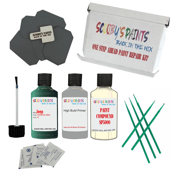 Paint For JEEP EVERGLADE GREEN Code PT Touch Up Paint Detailing Scratch Repair Kit
