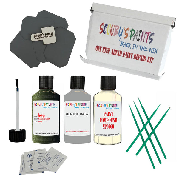 Paint For JEEP NATURAL GREEN Code PGN Touch Up Paint Detailing Scratch Repair Kit