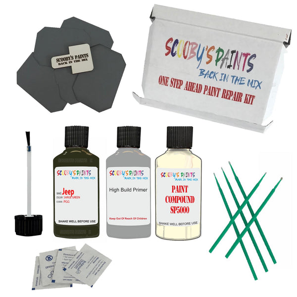 Paint For JEEP SARGE GREEN Code PGG Touch Up Paint Detailing Scratch Repair Kit