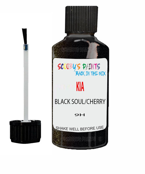 Paint For KIA soul BLACK SOUL/CHERRY Code 9H Touch up Scratch Repair Pen