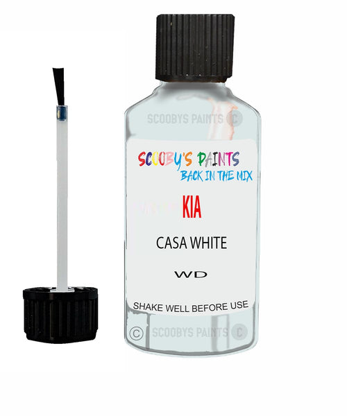 Paint For KIA pro ceed CASA WHITE Code WD Touch up Scratch Repair Pen