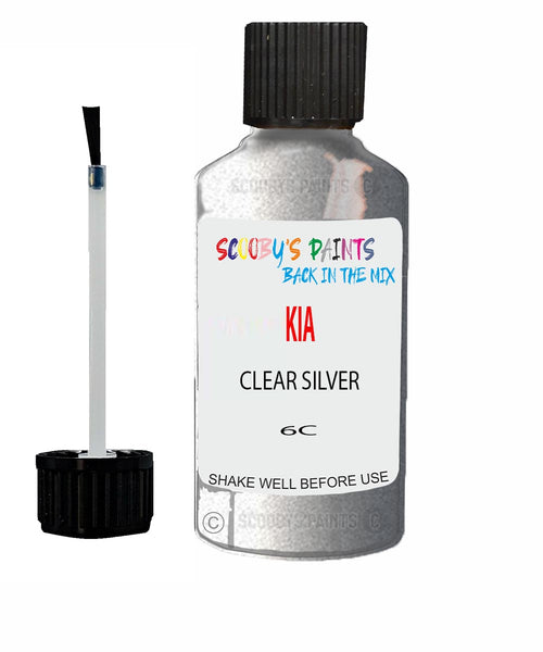 Paint For KIA carens CLEAR SILVER Code 6C Touch up Scratch Repair Pen