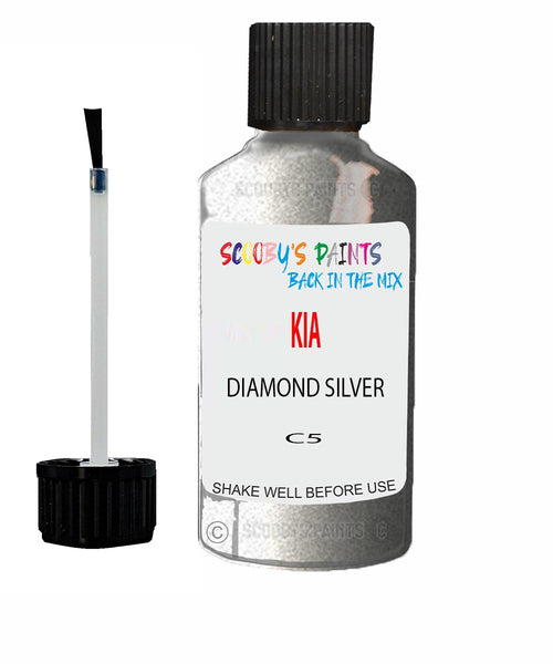 Paint For KIA Rio DIAMOND SILVER Code C5 Touch up Scratch Repair Pen