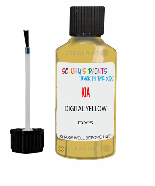 Paint For KIA Rio DIGITAL YELLOW Code DYS Touch up Scratch Repair Pen