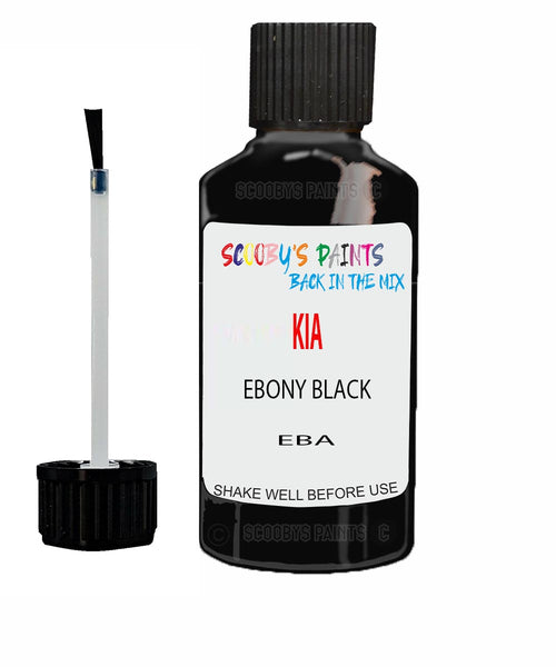 Paint For KIA carstar EBONY BLACK Code EBA Touch up Scratch Repair Pen