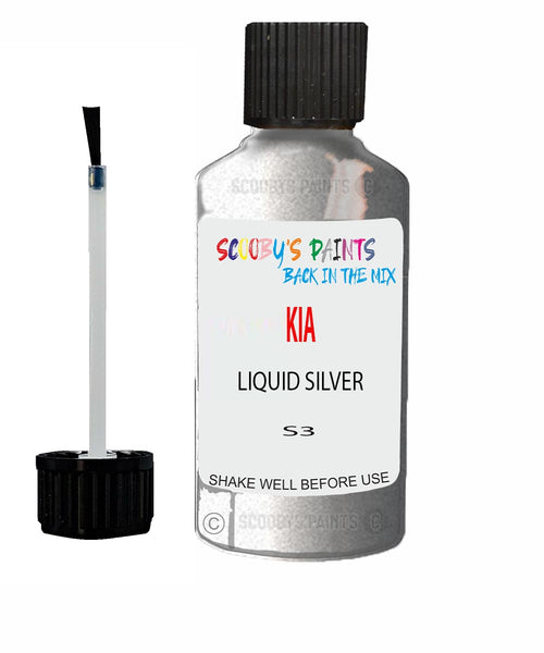 Paint For KIA picanto LIQUID SILVER Code S3 Touch up Scratch Repair Pen