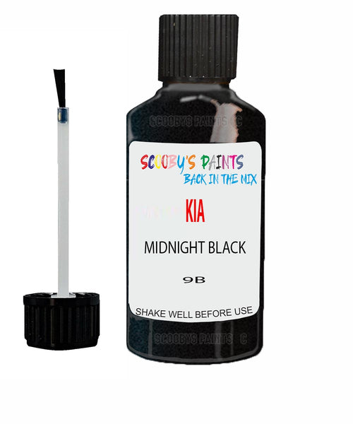 Paint For KIA Rio MIDNIGHT BLACK Code 9B Touch up Scratch Repair Pen