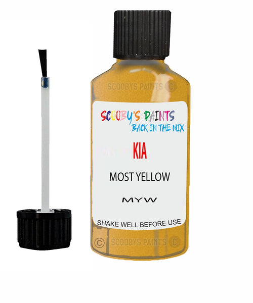 Paint For KIA Rio MOST YELLOW Code MYW Touch up Scratch Repair Pen