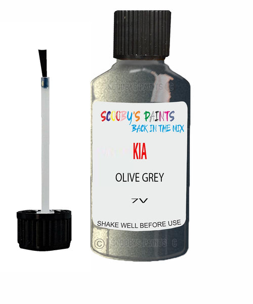 Paint For KIA Rio OLIVE GREY Code 7V Touch up Scratch Repair Pen