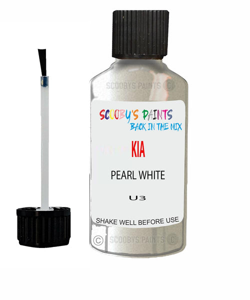 Paint For KIA carens PEARL WHITE Code U3 Touch up Scratch Repair Pen