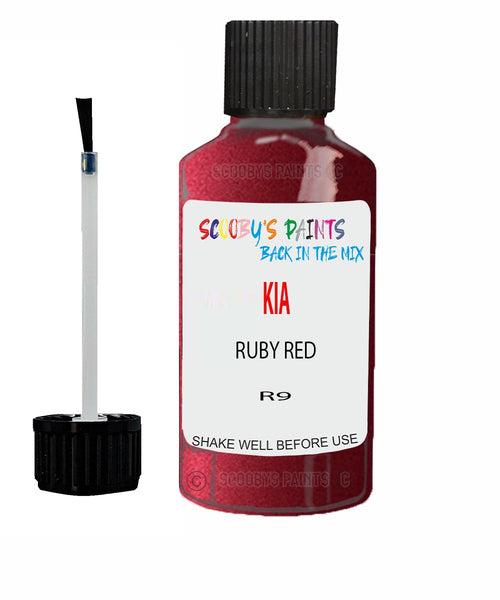 Paint For KIA sephia RUBY RED Code R9 Touch up Scratch Repair Pen