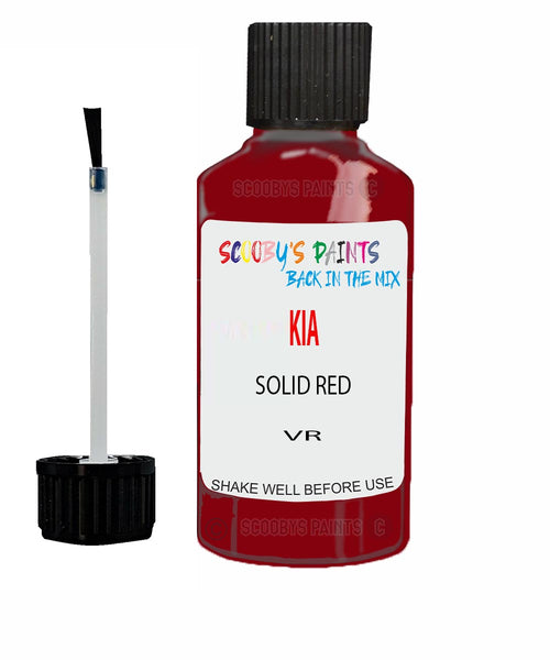 Paint For KIA Rio SOLID RED Code VR Touch up Scratch Repair Pen