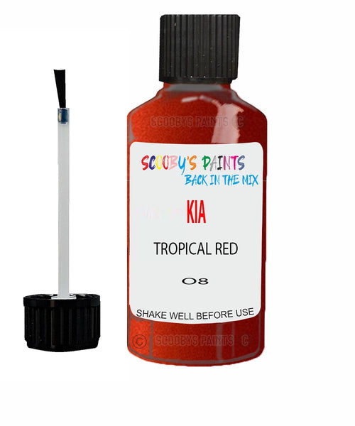 Paint For KIA Rio TROPICAL RED Code O8 Touch up Scratch Repair Pen