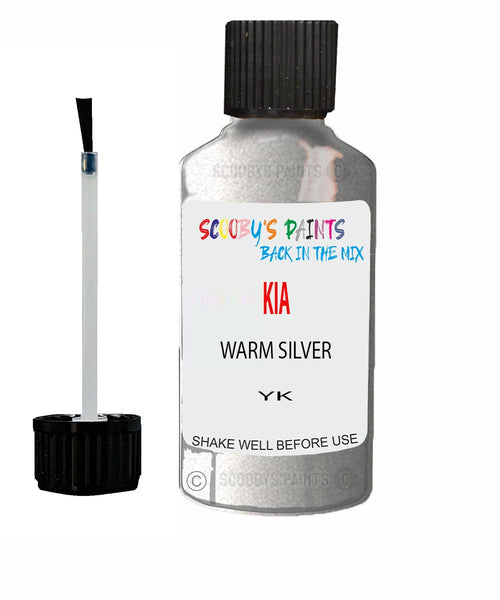 Paint For KIA joice WARM SILVER Code YK Touch up Scratch Repair Pen