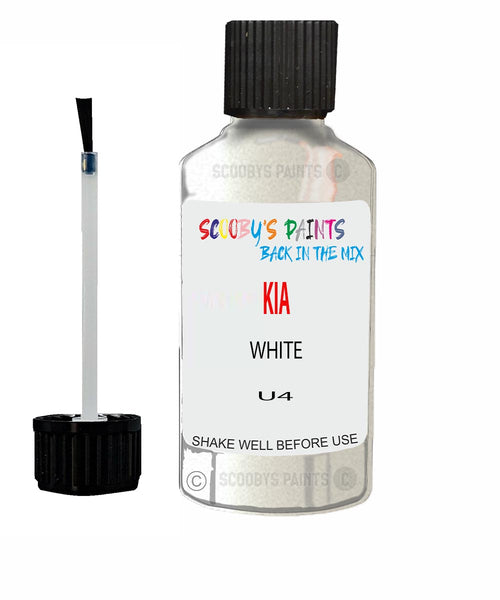 Paint For KIA carens WHITE Code U4 Touch up Scratch Repair Pen