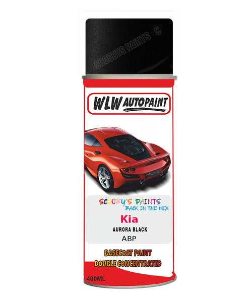 Aerosol Spray Paint For Kia Picanto Aurora Black Colour Code Abp