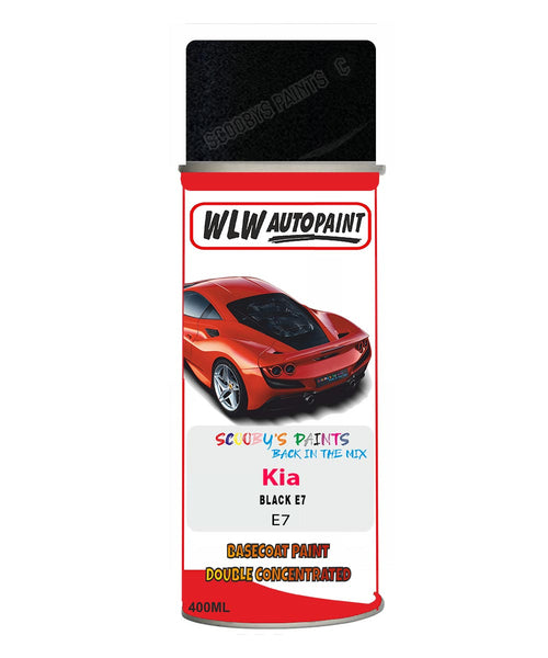 Aerosol Spray Paint For Kia Shuma Black Colour Code E7