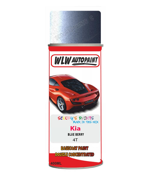 Aerosol Spray Paint For Kia Carens Metal Light Grey Colour Code 4T