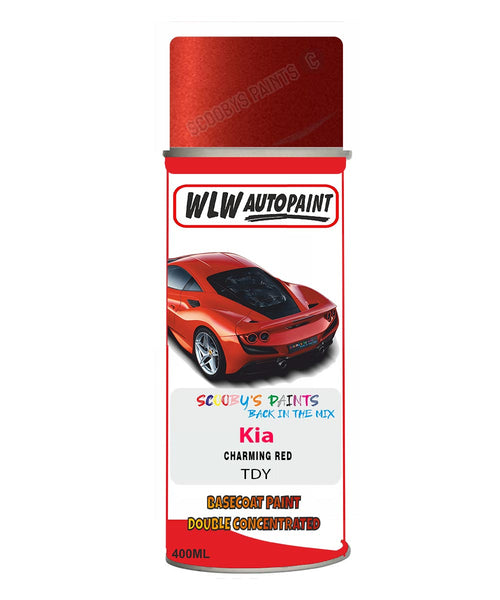 Aerosol Spray Paint For Kia Rio Charming Red Colour Code Tdy