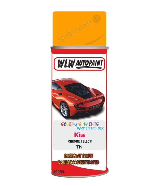 Aerosol Spray Paint For Kia Sportage Chrome Yellow Colour Code Tn