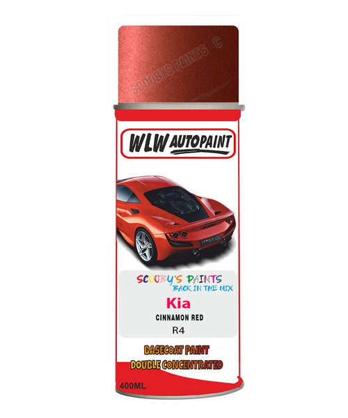 Aerosol Spray Paint For Kia Sportage Cinnamon Red Colour Code 4R