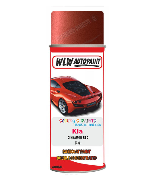 Aerosol Spray Paint For Kia Sportage Garnet Red Colour Code 4R