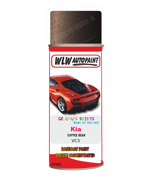 Aerosol Spray Paint For Kia Rio Coffee Bean Colour Code Vc5