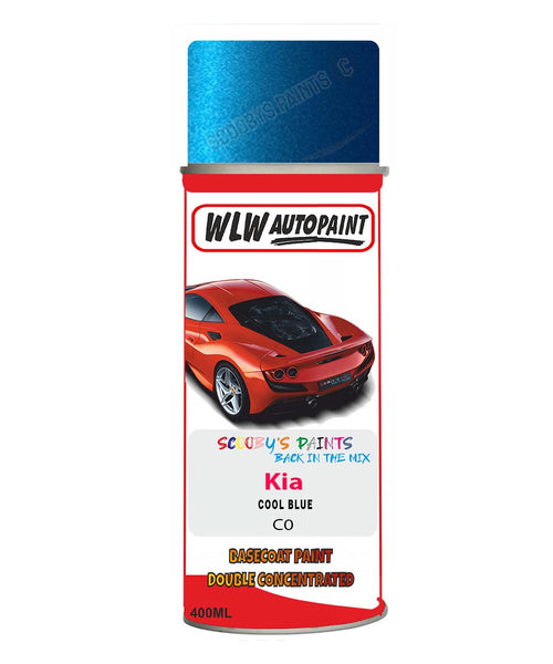 Aerosol Spray Paint For Kia Picanto Cool Blue Colour Code C0