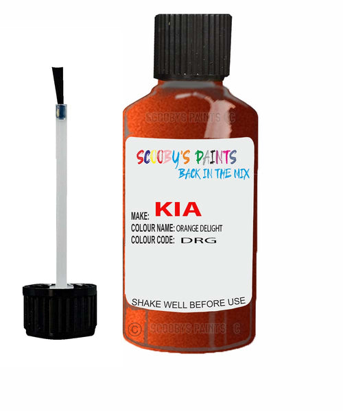 Paint For KIA forte ORANGE DELIGHT Code DRG Touch up Scratch Repair Pen
