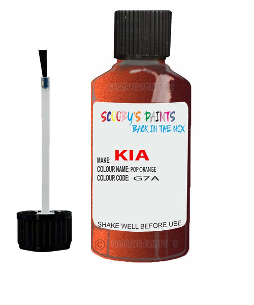 Paint For KIA picanto POP ORANGE Code G7A Touch up Scratch Repair Pen