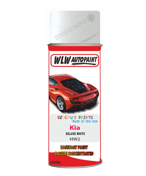 Aerosol Spray Paint For Kia Sportage Deluxe White Colour Code Hw2