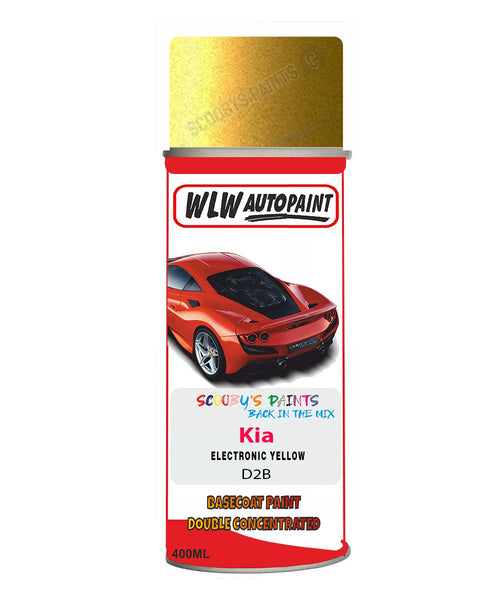 Aerosol Spray Paint For Kia Sportage Electronic Yellow Colour Code D2B