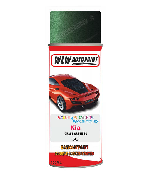 Aerosol Spray Paint For Kia Spectra Grass Green Colour Code 5G