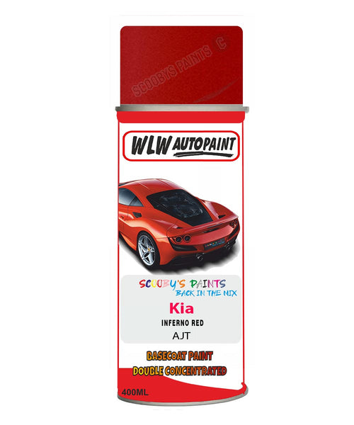 Aerosol Spray Paint For Kia Soul Inferno Red Colour Code Ajt