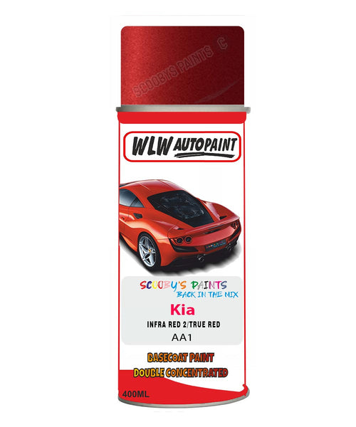Aerosol Spray Paint For Kia Pro Ceed Infra Red 2/True Red Colour Code Aa1