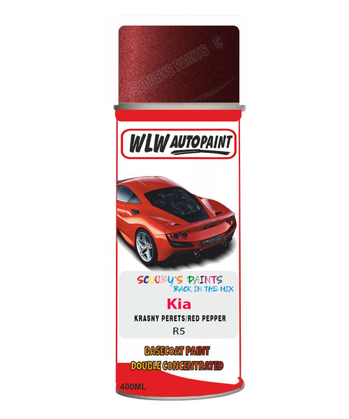 Aerosol Spray Paint For Kia Spectra Krasny Perets/Red Pepper Colour Code R5