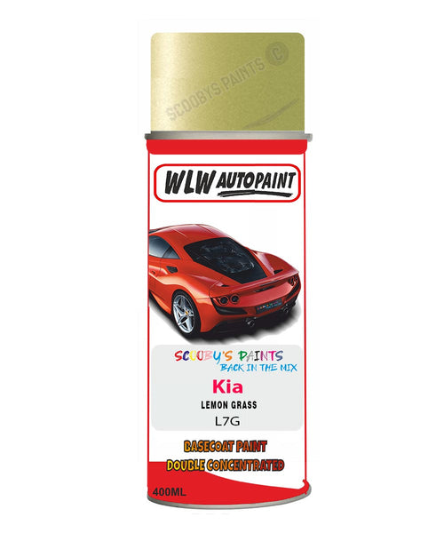 Aerosol Spray Paint For Kia Picanto Lemon Grass Colour Code L7G