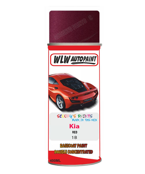 Aerosol Spray Paint For Kia Sephia Red Colour Code 1B