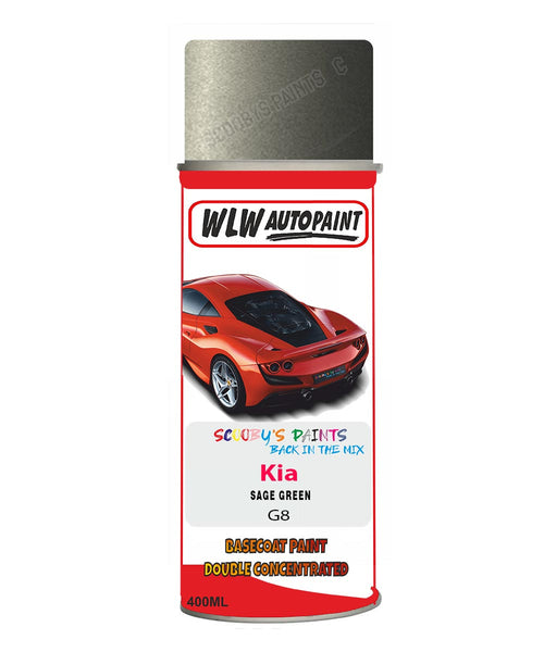 Aerosol Spray Paint For Kia Sportage Sage Green Colour Code G8